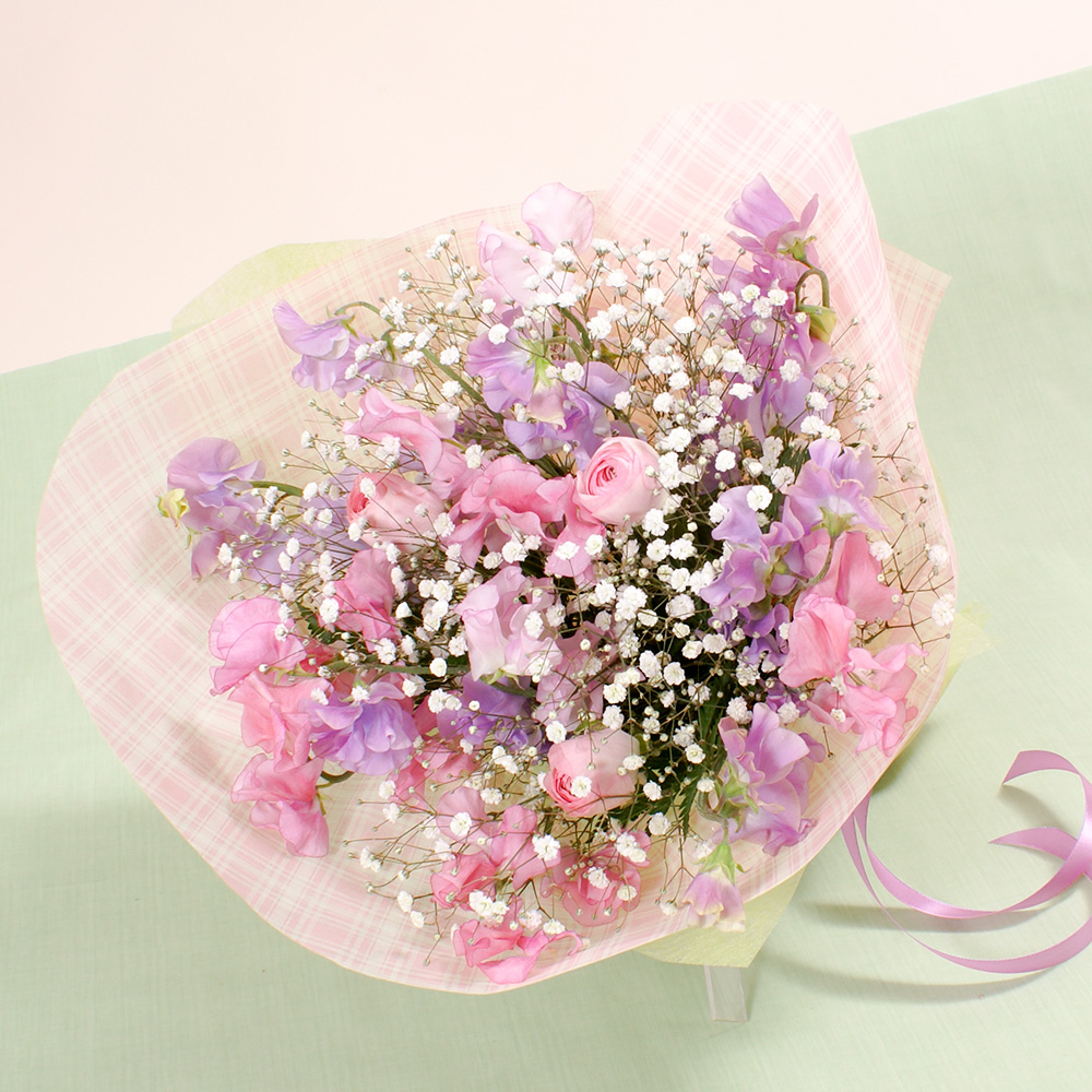 花ギフト 春のふわふわ花束 花ギフト 春のふわふわ花束