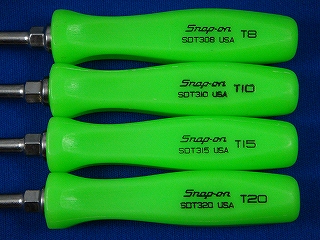 スナップオン　旧　緑グリップ　トルクスドライバー4本セット　SDTX40