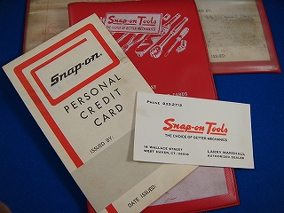 スナップオン　旧ロゴ　1970年代のパーソナルクレジットカード　2冊セット