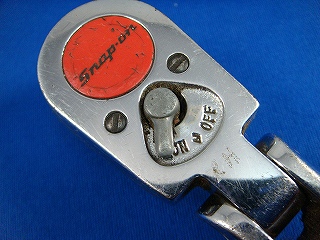 スナップオン　旧ロゴ　3/8首振ラチェット　F735　赤キャップ　1986年製