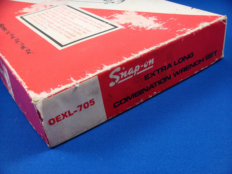 スナップオン　旧ロゴ　エキストラロングコンビネーション　インチサイズ　箱付き
