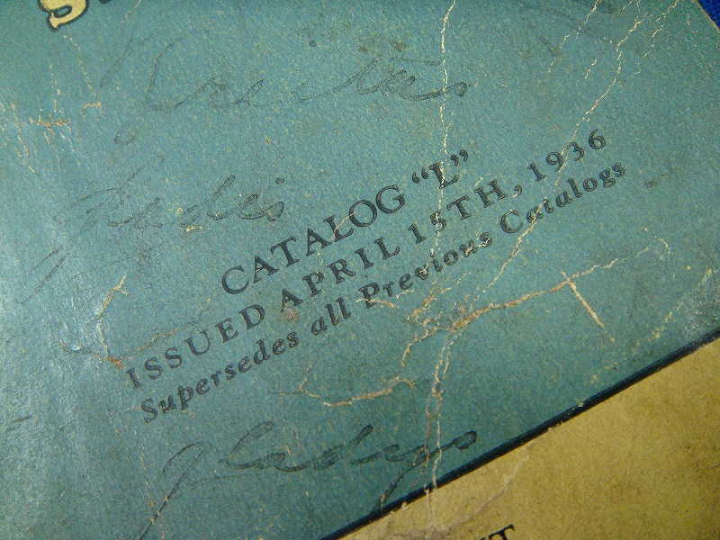 スナップオン　旧ロゴ　1936年のカタログ　CATALOG"L"