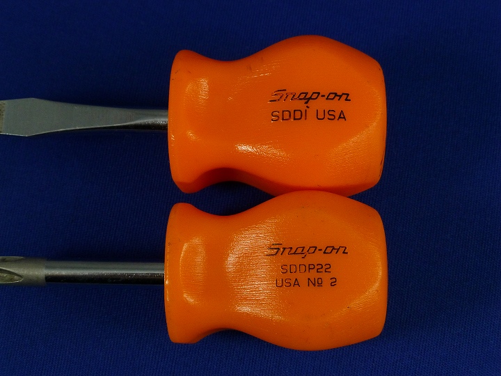 スナップオン　旧オレンジグリップ　スタッビドライバー2本セット　SDD1とSDDP22
